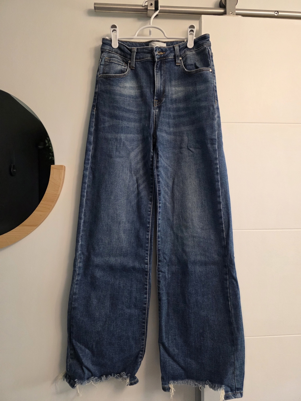 High-Rise Wide-Leg Women's Jeans in Dark Blue Wash